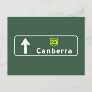 Canberra, Australia Road Sign Postcard