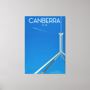 Canberra Australia travel poster Canvas Print