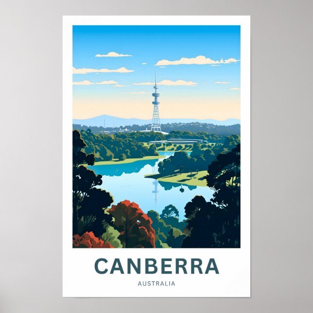 Canberra Australia Travel Print (Front)