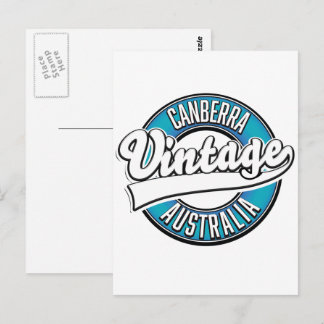 Canberra Australia vintage logo Postcard