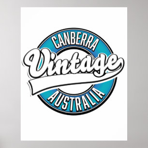 Canberra Australia vintage logo Poster