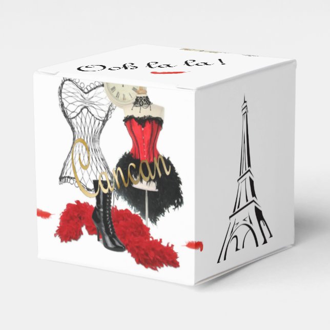 Cancan Costume 1 Favour Box (Front Side)