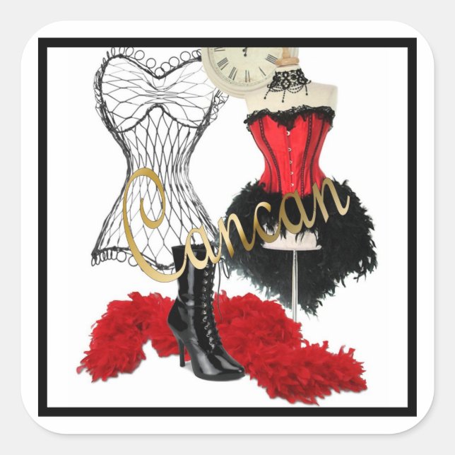 Cancan Costume 1 Sticker (Front)