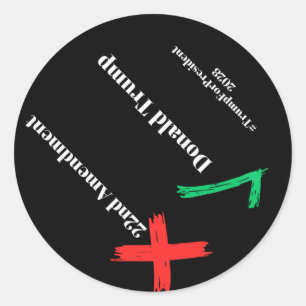 Cancel The 22nd Amendment Support Trump For Presid Classic Round Sticker