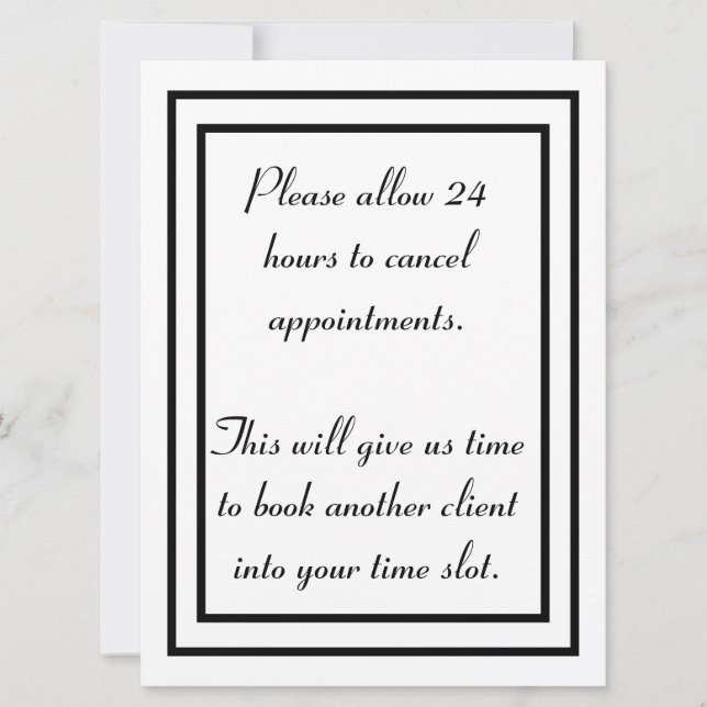 Cancellation policy holiday card (Front)