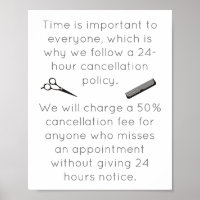 Cancellation policy poster