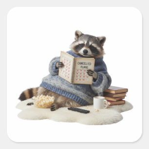 Cancelled Plans Racoon Sticker