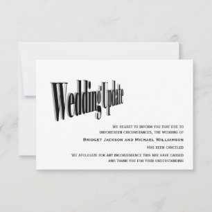 Cancelled Wedding Save The Date