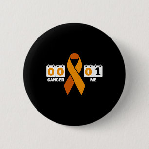 Cancer 0 me 1 orange ribbon leukaemia blood cancer 6 cm round badge