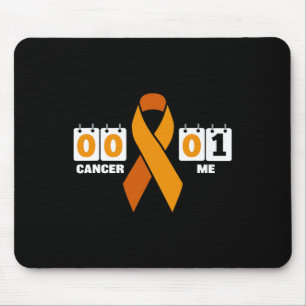 Cancer 0 me 1 orange ribbon leukaemia blood cancer mouse mat