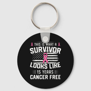 Cancer 15 Years Survivor Of Being Breast Cancer Fr Key Ring