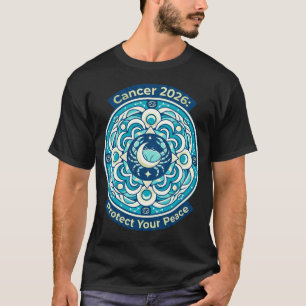 Cancer 2026 Moonlit Crab Zodiac Mandala   Protect  T-Shirt