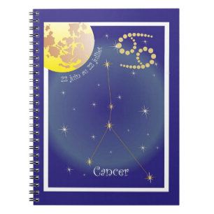 Cancer 22 juin au 22 juillet Notizheft Notebook
