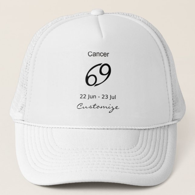 Cancer 69 Zodiac Sign Thunder_Cove Trucker Hat (Front)