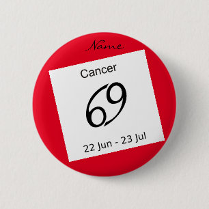 Cancer 69 Zodiac Thunder_Cove 6 Cm Round Badge