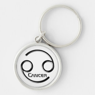 CANCER, Abstract Design of the Zodiac Sign,  Key Ring