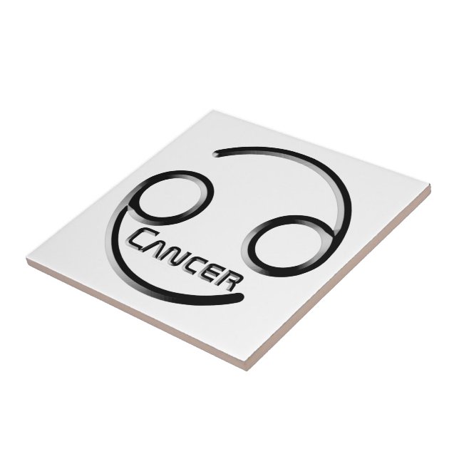CANCER, Abstract Design of the Zodiac Sign,  Tile (Side)