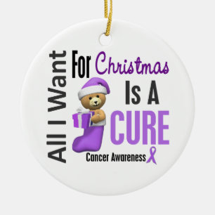 Cancer All I Want For Christmas Ornaments