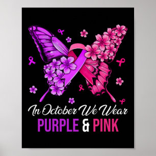 Cancer And Domestic Violence Awareness Butterfly 1 Poster