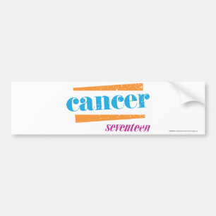 Cancer Aqua Bumper Sticker