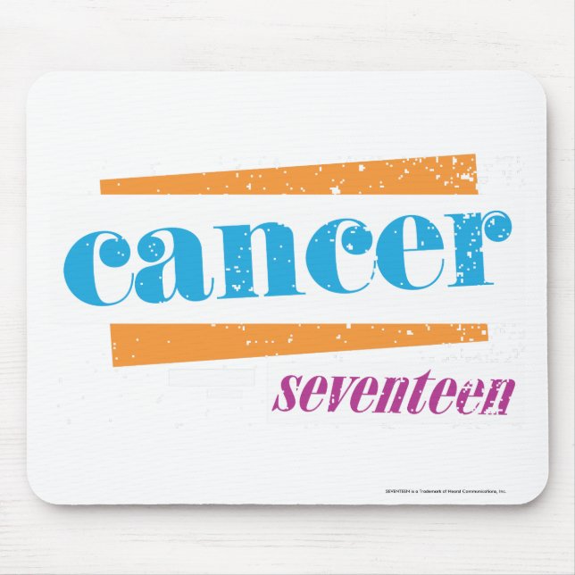 Cancer Aqua Mouse Mat (Front)