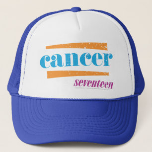 Cancer Aqua Trucker Hat