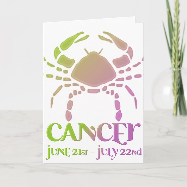 Cancer Astrology Birthday Card design 1 (Front)