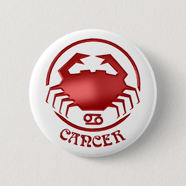 Cancer Astrology Zodiac Sign Crab 6 Cm Round Badge (Front)