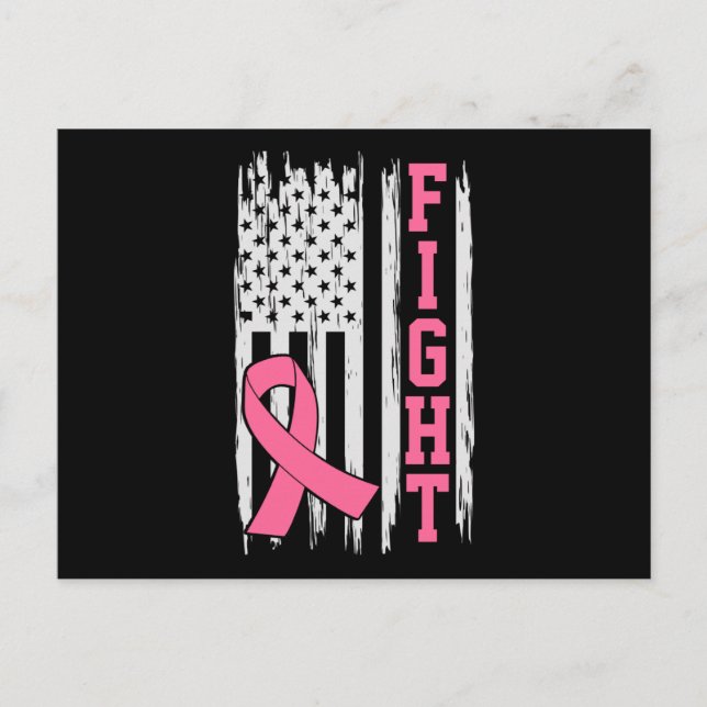 Cancer Awareness American Flag Postcard (Front)