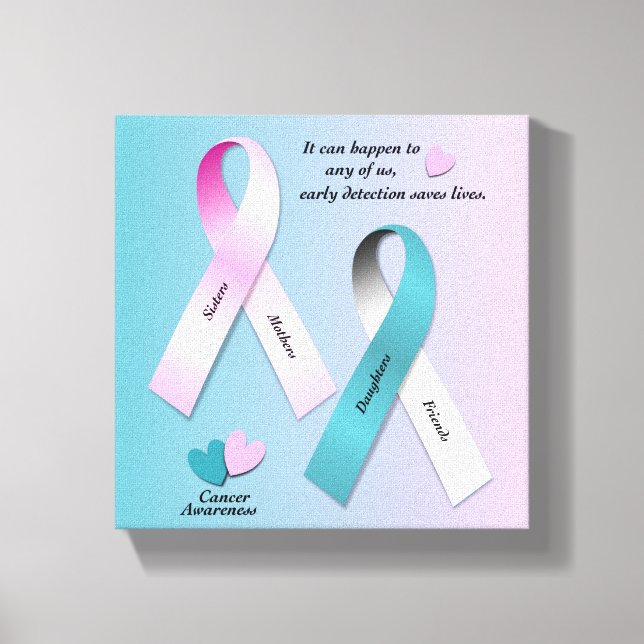 Cancer Awareness Canvas Print (Front)