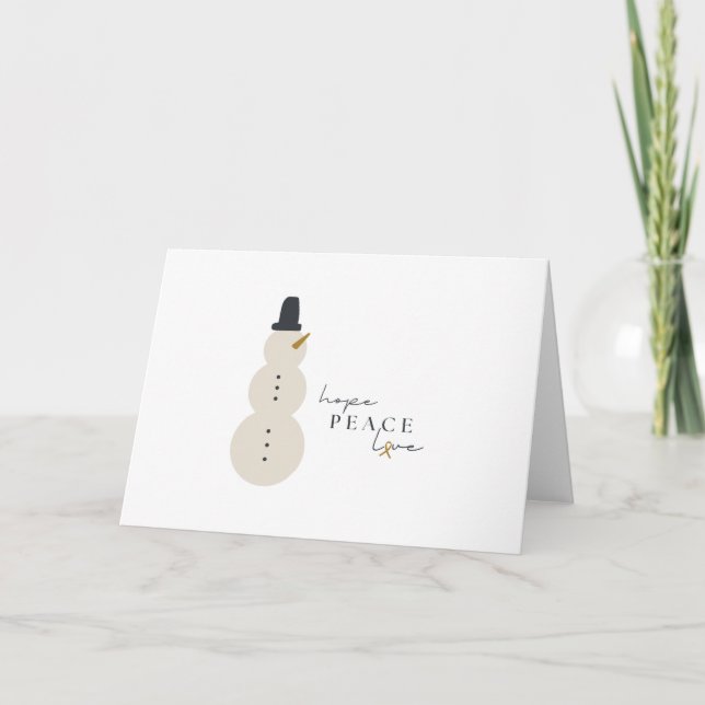 cancer awareness Christmas Holiday Greeting Cards (Front)