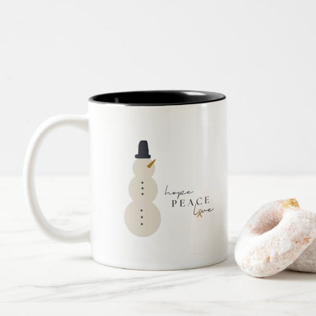cancer awareness Christmas Holiday Mug (With Donut)