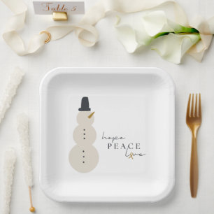 cancer awareness Christmas Holiday Paper Plates