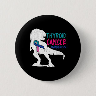 Cancer Awareness Cool T-rex Warrior Survivor Fight 6 Cm Round Badge
