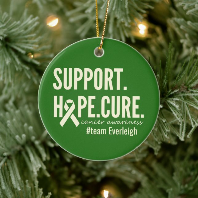 cancer awareness Custom name Ornament Christmas (Tree)