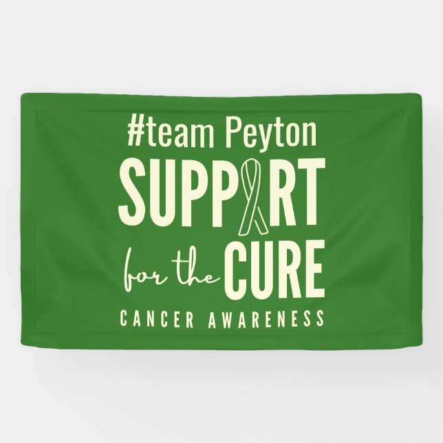 cancer awareness custom #team name Banner Sign (Horizontal)