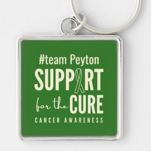 cancer awareness custom #team name Keychain