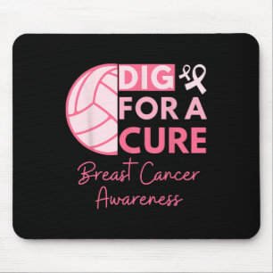 Cancer Awareness Dig For A Cure Volleyball Pink Ou Mouse Mat
