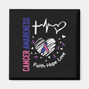 Cancer Awareness Faith Hope Love Magnet