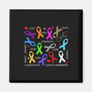 Cancer Awareness - Fight Cancer Ribbons Magnet