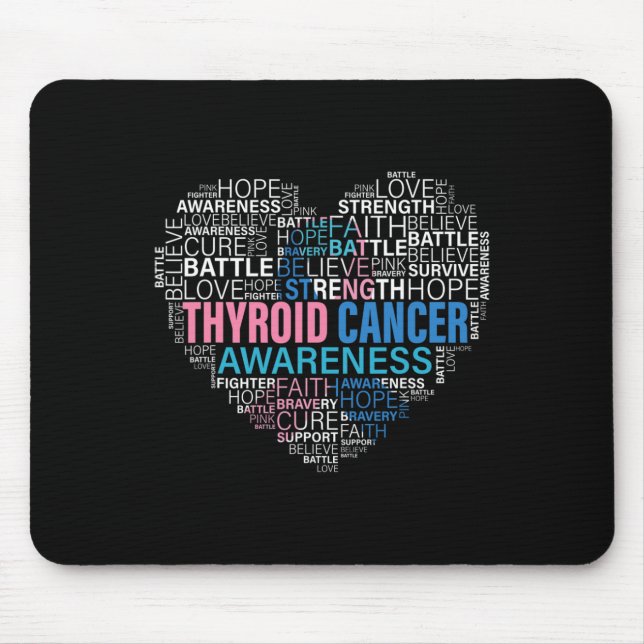Cancer Awareness Fight Hope Support Strong Warrior Mouse Mat (Front)