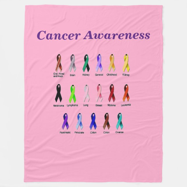 CANCER AWARENESS FLEECE BLANKET (Front)