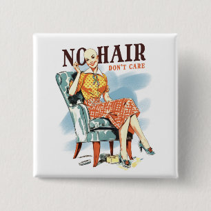 Cancer Awareness for Bald Women Warriors 15 Cm Square Badge
