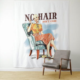 Cancer Awareness for Bald Women Warriors Tapestry