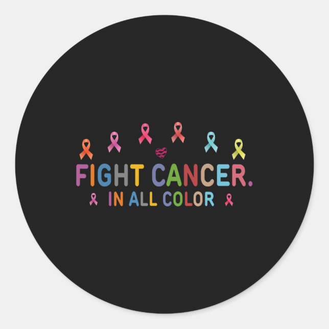 Cancer Awareness For Women All Cancer Problems  Classic Round Sticker (Front)