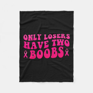Cancer Awareness Funny Mastectomy Fleece Blanket