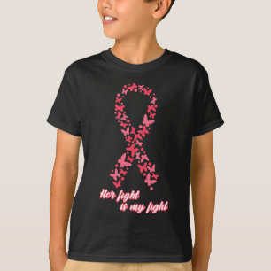 Cancer Awareness Her Fight Is My Fight Warrior Fam T-Shirt