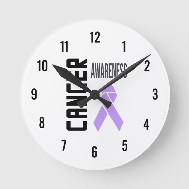 Cancer Awareness Lavender Clock (Front)