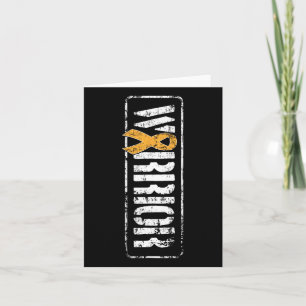 Cancer Awareness - Military Warrior Ribbon Card