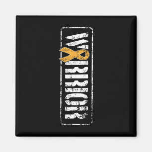 Cancer Awareness - Military Warrior Ribbon Magnet